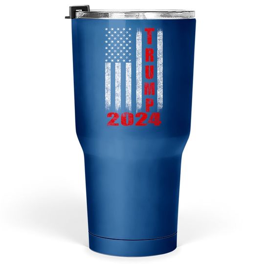 American Flag Design Trump 2024 Tumbler 30 Oz
