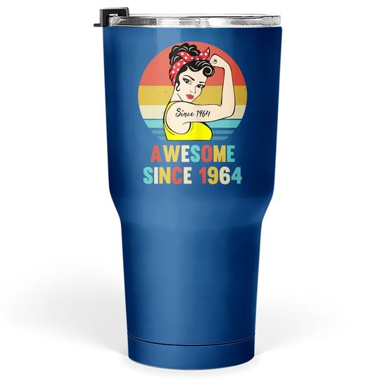 Vintage 57th Birthday 1964 Gift For 57 Year Old Woman Tumbler 30 Oz