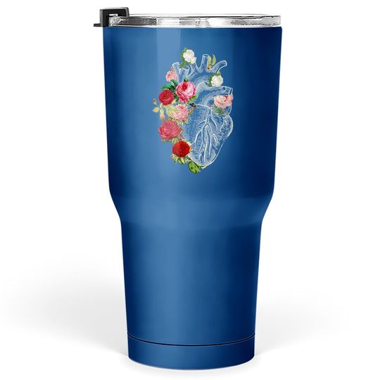 Anatomical Heart And Flowers Show Your Love Tumbler 30 Oz