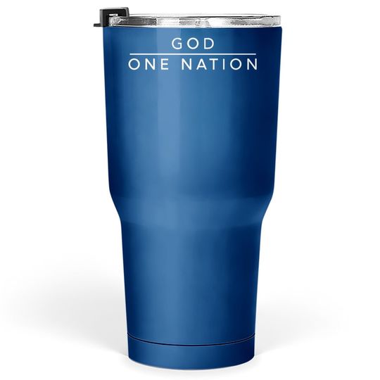 One Nation Under God Line Art Patriotic Christian Tumbler 30 Oz