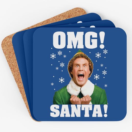 OMG Santa Buddy Elf Christmas Coasters