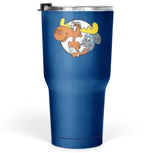 Rocky And Bullwinkle Tumbler 30 Oz You Can Count On Bullwinkle And Me Tumbler 30 Oz