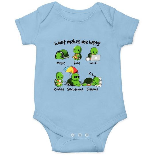 What Makes Turtle Happy Classic Baby Bodysuit