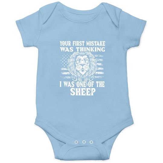 Lion Your First Mistake Was Thinking I Was One Of The Sheep Baby Bodysuit