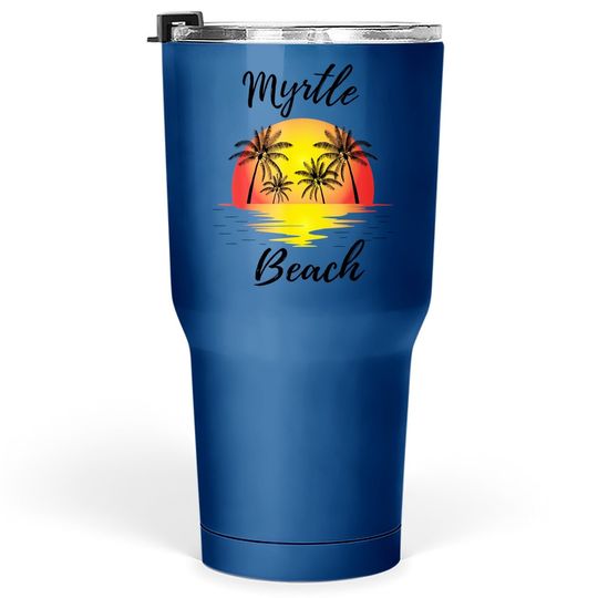 Myrtle Beach Tumbler 30 Oz Sunset Palm