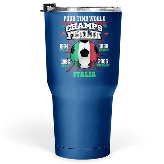 Italy Football Tumbler 30 Oz With Cup Years For Fans