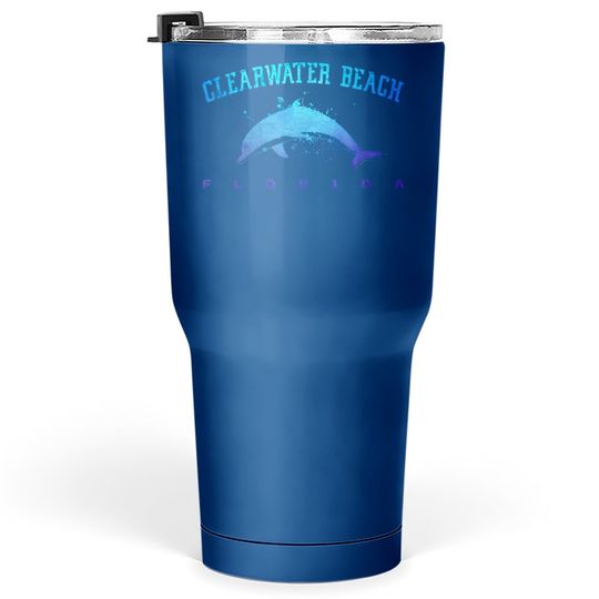 Clearwater Beach Florida Dolphin Lover Scuba Diving Vacation Tumbler 30 Oz