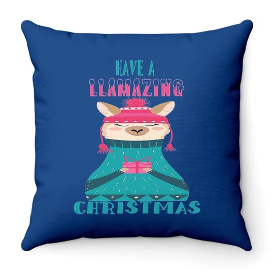 Have A Llamazing Christmas Classic Throw Pillows