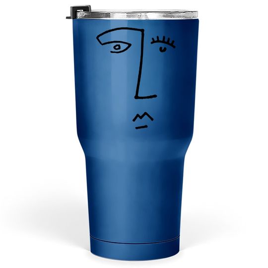 Artistic Line Drawing Abstract Face Tumbler 30 Oz