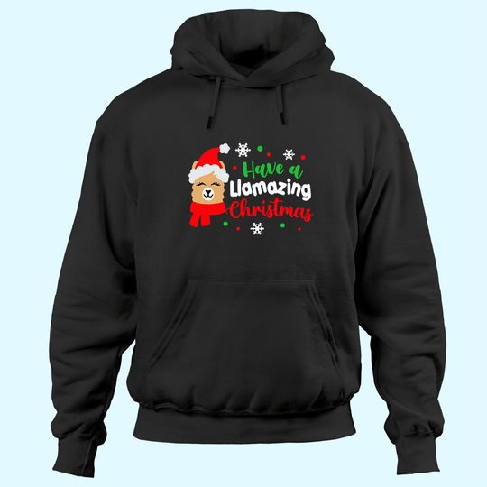 Have A Llamazing Christmas Santa Hat Hoodies