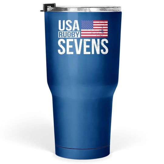 Usa Rugby Sevens 7s Proud Fans Of American Team Tumbler 30 Oz
