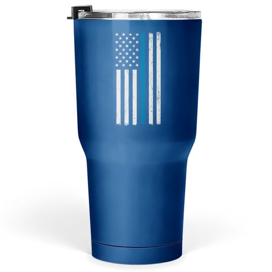 American Flag Thin Blue Line Police Support Lives Matter Us Tumbler 30 Oz