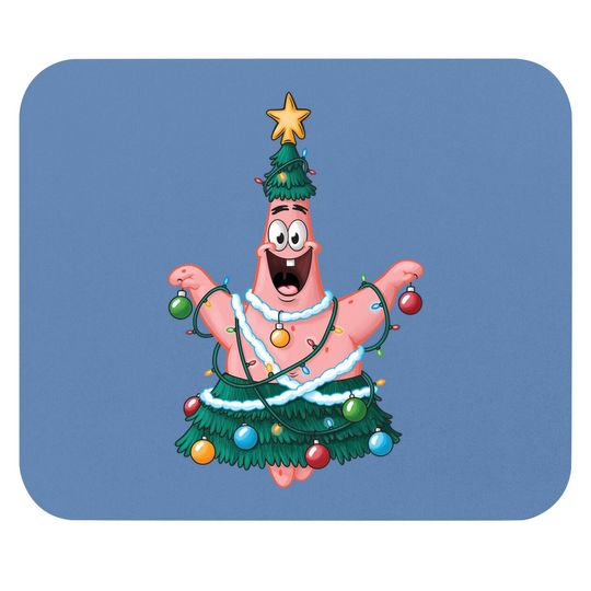 Spongebob Squarepants Patrick Star Lights Christmas Tree Mouse Pads