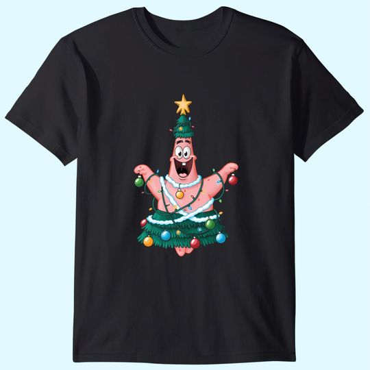Spongebob Squarepants Patrick Star Lights Christmas Tree T-Shirts
