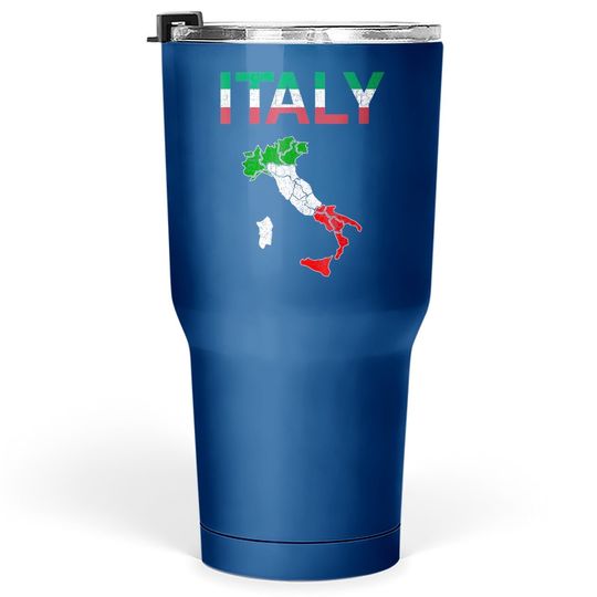 Italy Flag Vintage Tumbler 30 Oz