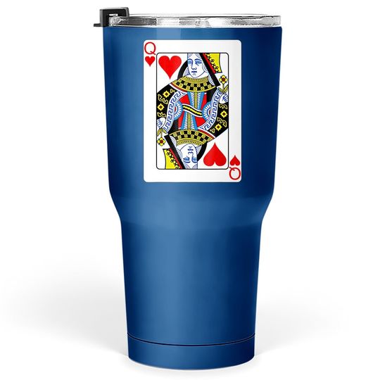 Playing Card Queen Of Hearts Tumbler 30 Oz Valentine's Day Costume