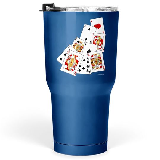 Poker Playing Card Tumbler 30 Oz Ace King Queen Jack