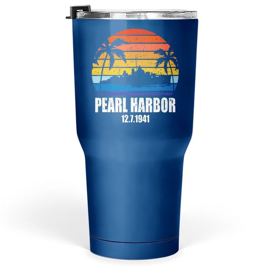 Vintage Pearl Harbor Sunset 80th Anniversary Tumbler 30 Oz