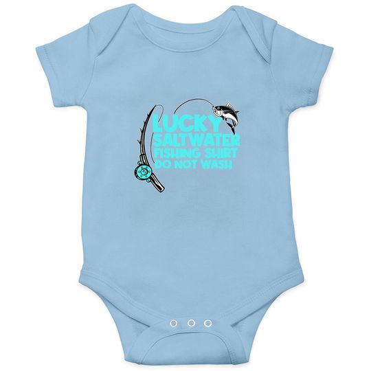 Lucky Saltwater Fishing Design Angler And Fisherman Baby Bodysuit