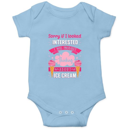 Ice Cream Lover Cone Sweet Dessert Gelato Frozen Sorbet Baby Bodysuit