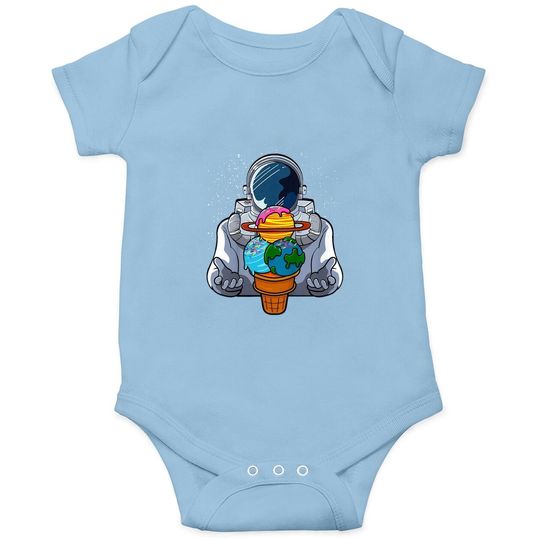 Ice Cream Astronaut Lover Space Planet Sorbet Galaxy Gelato Baby Bodysuit