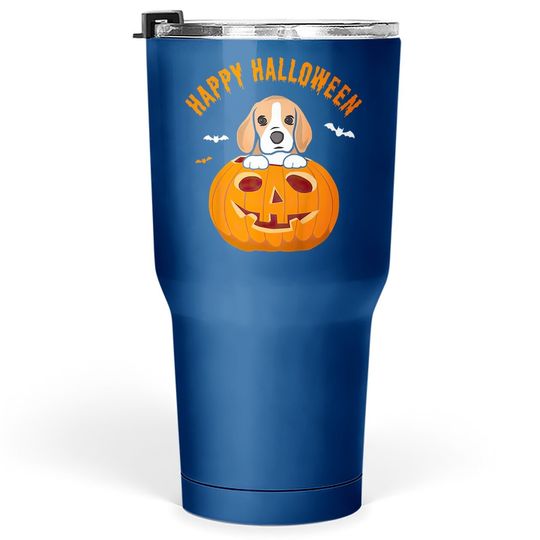 Happy Halloween Beagle Dog Pumpkin Tumbler 30 Oz