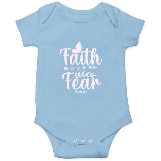 Christian Bible Verse Faith Over Fear Baby Bodysuit