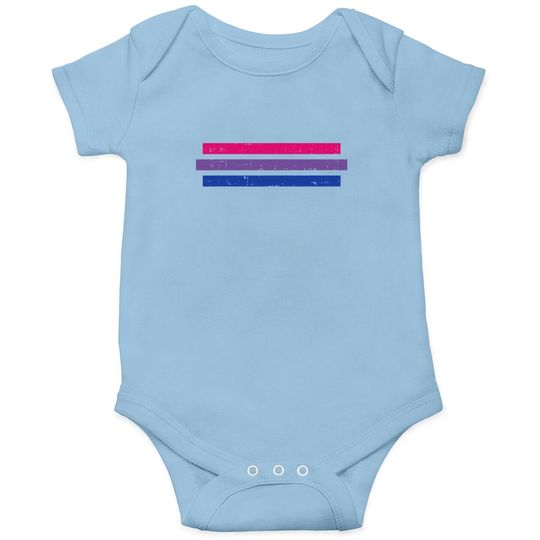 Bisexual Pride Flag Striped Bisexuality Lgbtq Bi Ally Gift Baby Bodysuit