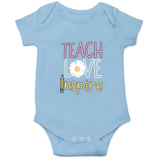 Summer Teacher Teach Love Inspire Baby Bodysuit