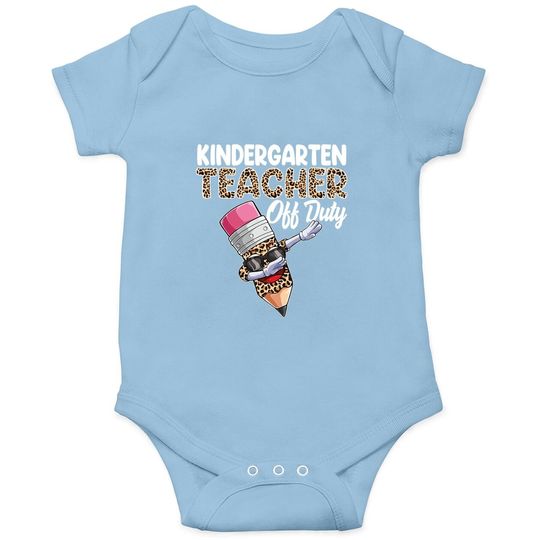 Kindergarten Teacher Off Duty Leopard Print Baby Bodysuit