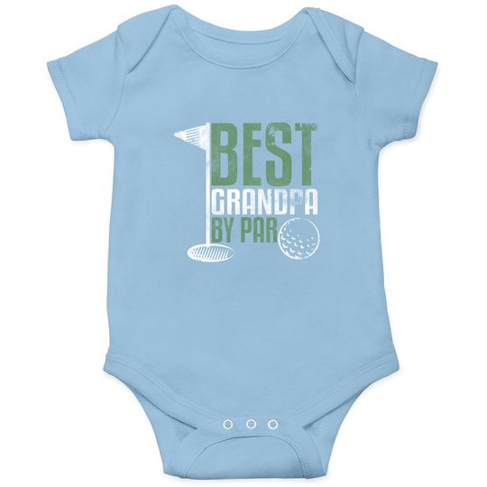 Best Grandpa By Par Father's Day Golf Grandad Golfing Gift Baby Bodysuit