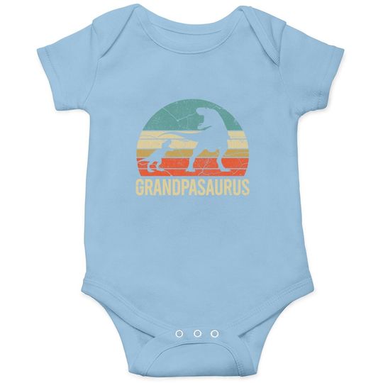 Grandpa Dinosaur 1 Grandson Christmas Gift Father's Day Baby Bodysuit