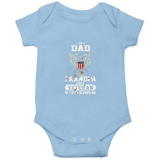 I Am A Dad Grandpa And A Veteran Baby Bodysuit Gift