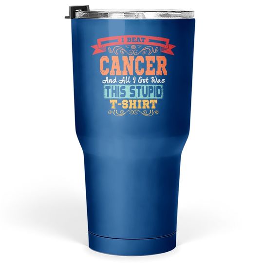 Cancer Retro Awareness Survivor Gift Tumbler 30 Oz