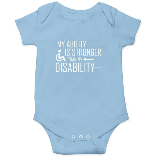 Funny Handicap Wheelchair Apparel Disability Amputee Baby Bodysuit
