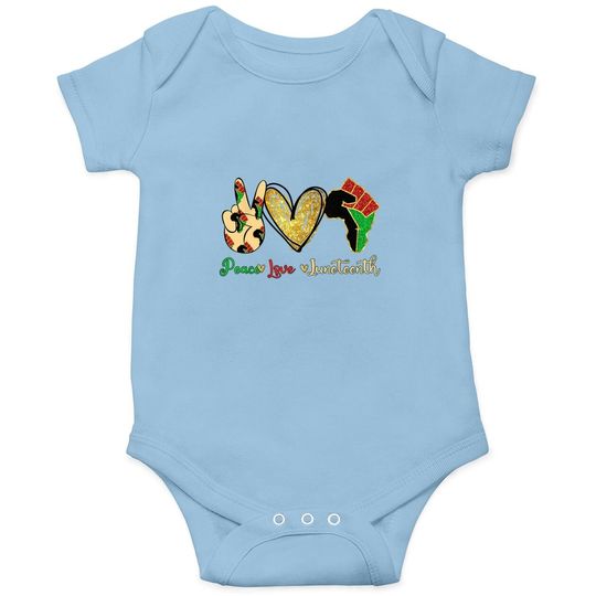 Peace Love Juneteenth Baby Bodysuit