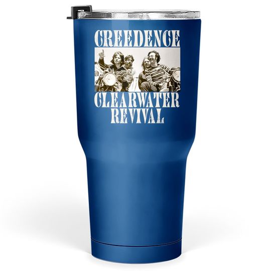 Creedence Clearwater Revival American Rock Band Bikes Photo Adult Short Sleeve Tumbler 30 Oz Graphic Tumblers 30 oz