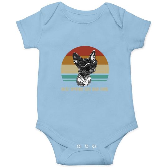 Best Sphynx Cat Dad Ever Retro Feline Animal Lover Gift Baby Bodysuit