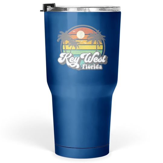 Vintage Key West Florida Keys Retro 70's Beach Vacation Gift Tumbler 30 Oz