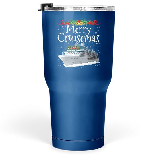 Merry Cruisemas 2021 Christmas Matching Family Cruise Funny Tumbler 30 Oz