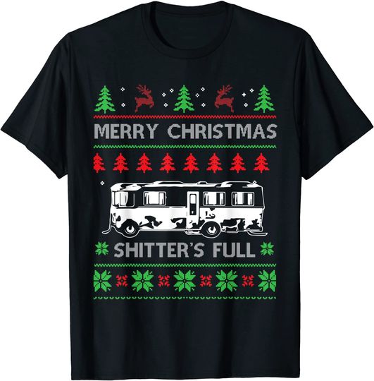 Merry Christmas Shitter's Full Funny Holiday Ugly Christmas T-Shirt