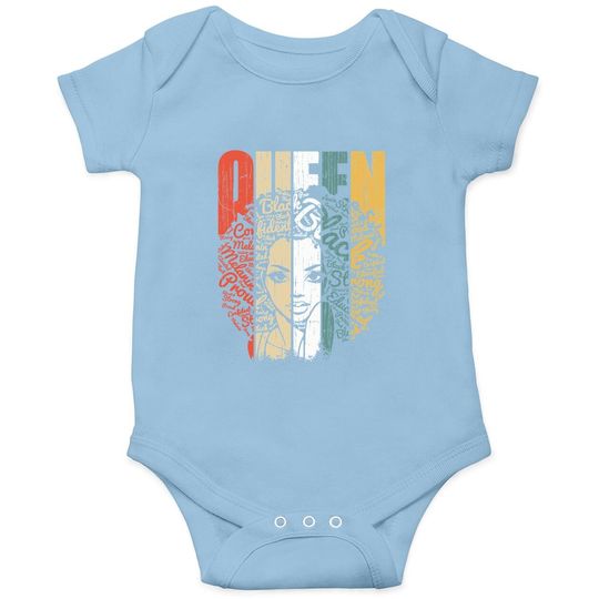 African American Baby Bodysuit For Educated Strong Black Woman Queen Baby Bodysuit