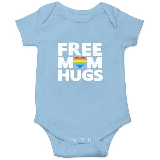 Free Mom Hugs Baby Bodysuit, Free Mom Hugs Rainbow Gay Pride Baby Bodysuit Baby Bodysuit