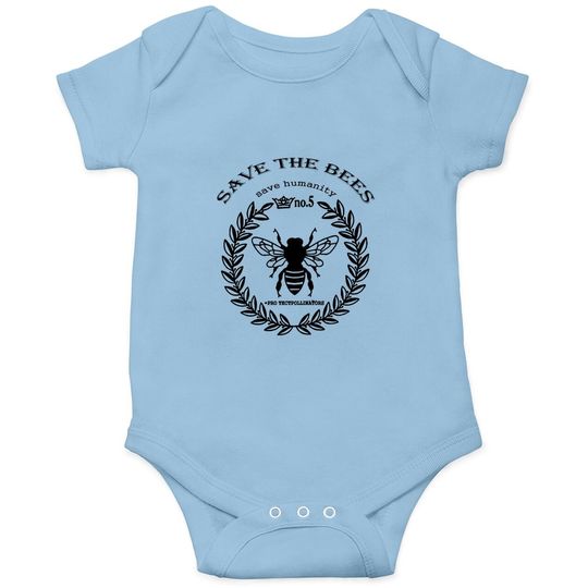 Save The Bees Baby Bodysuit Beekeeper Tees For Letter Print Environment Baby Bodysuit Summer Casual Beekeeping Tops