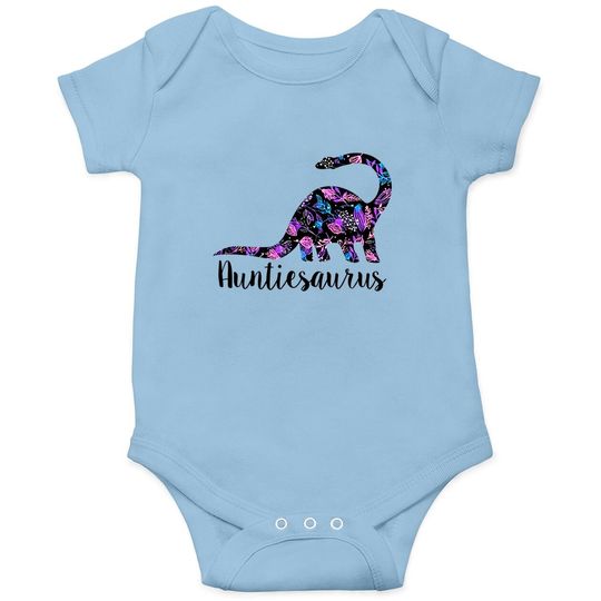 Auntiesaurus Baby Bodysuit Funny Gift For Aunt Cute Graphic Dinosaur Top