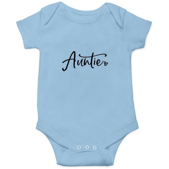 Auntie Baby Bodysuit Cute Aunt Gift Tee Baby Bodysuit Funny Graphic Casual Short Sleeve Tee Top