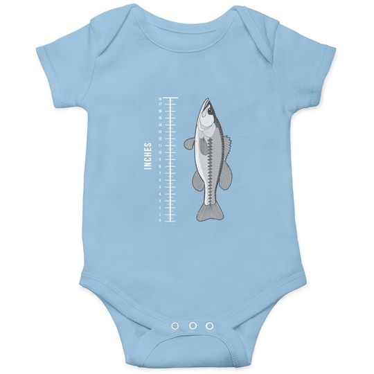 Fishing Ruler Tee Dad Fishergrandpa Fathers Day Gift Baby Bodysuit