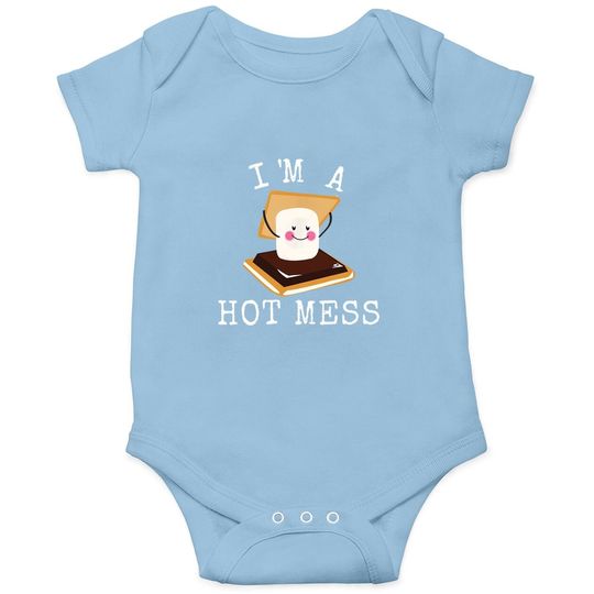 Smores Funny Campfire I'm A Hot Mess Cute Camper Baby Bodysuit