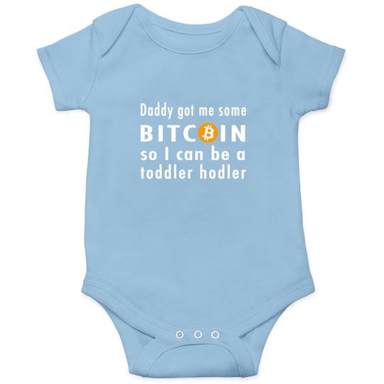 Bitcoin Toddler Hodler Btc Crypto Baby Funny Cute Baby Bodysuit
