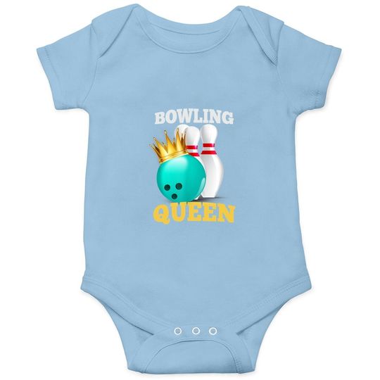 Bowling Queen Rolling Bowlers Outdoor Sports Novelty Baby Bodysuit